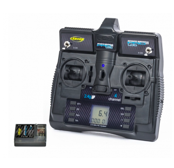 CARSON MODEL SPORT CARSON Reflex Stick Pro Távadó LCD kijelzővel, 4 csatornás, 2,4 GHz