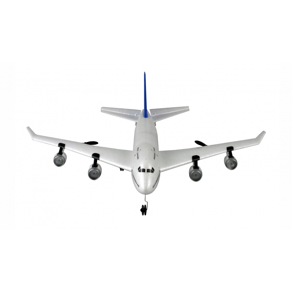 Boeing 747 RC repülőgép stabilizátorral, 3 csatornás motorokkal és felvonóval, 495 mm, RTF 2,4 GHz, EPP