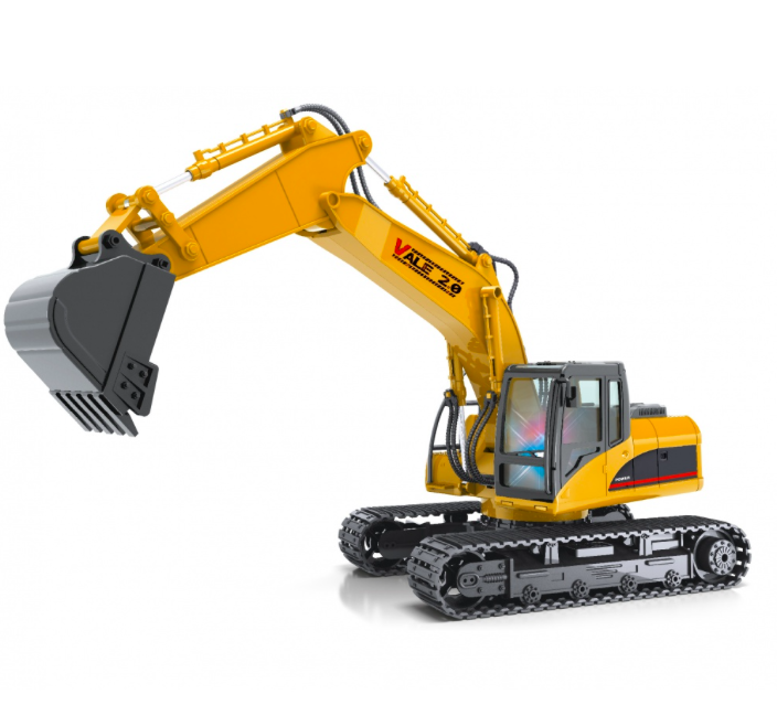 RC kotrógép 1:14 fém kanállal és markolóval, Vale 2.0 - 15 csatornás