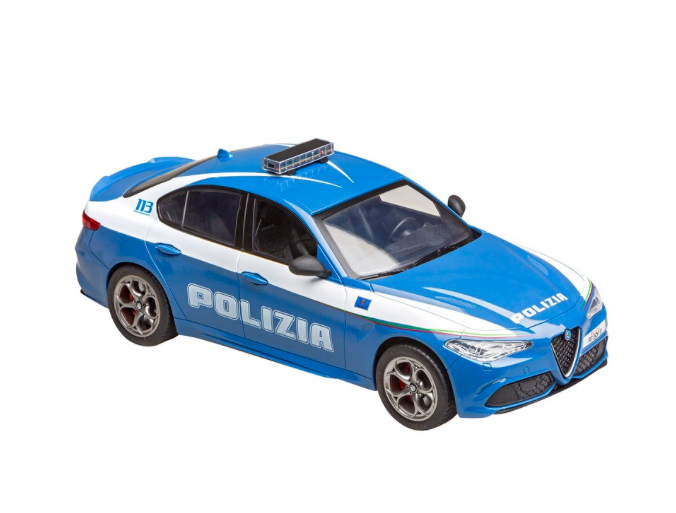 RC Alfa Romeo Giulia Quadrifoglio Police autó 1:14, LED
