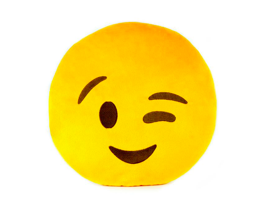 EMOJI dekoratív hangulatjel párnák Typ: Kacsintós