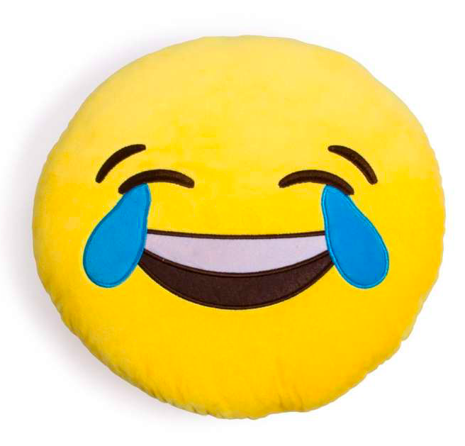 EMOJI dekoratív hangulatjel párnák Typ: Sírva nevetős