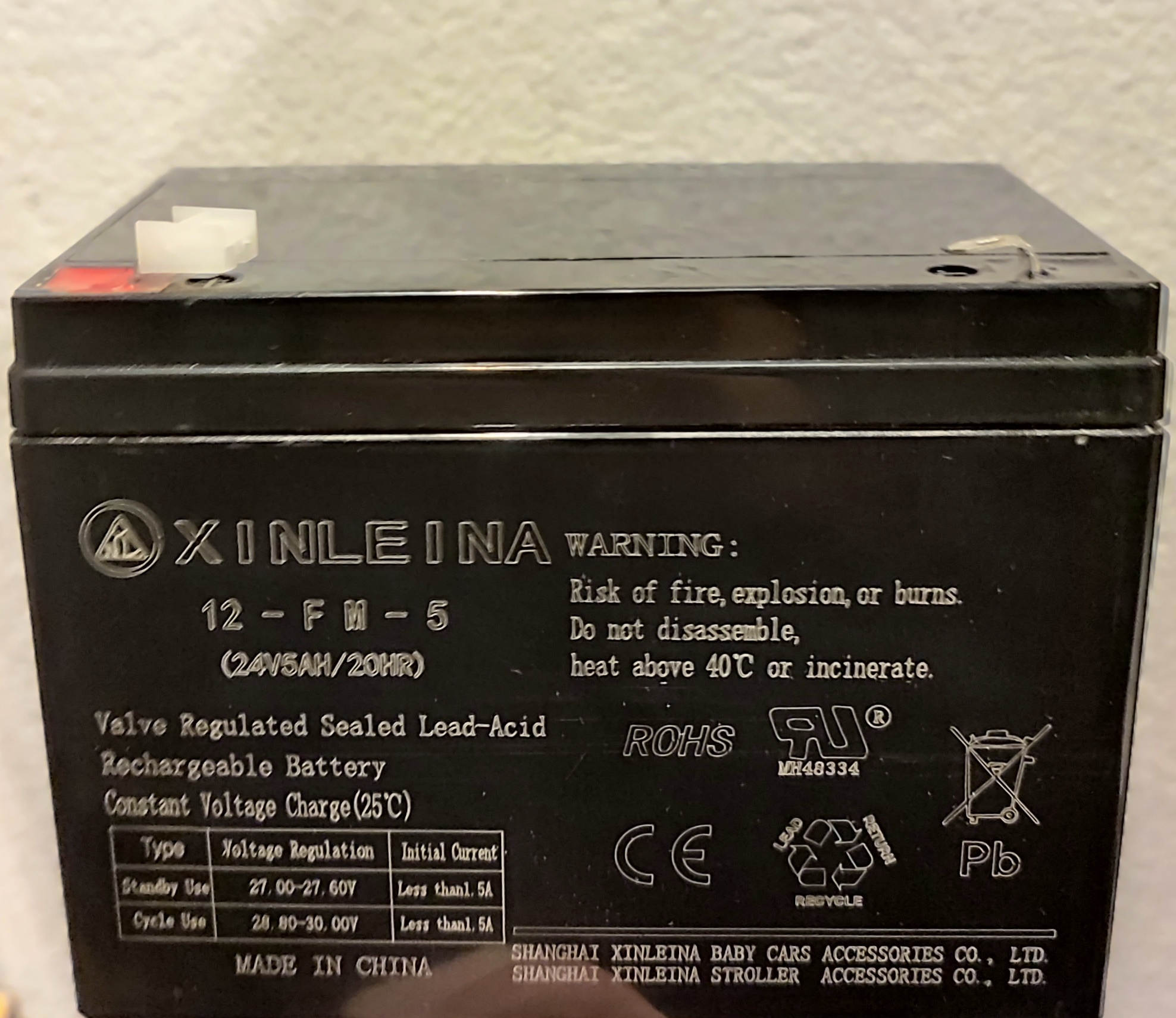 Gél akkumulátor elektromos autókhoz 24V 5AH