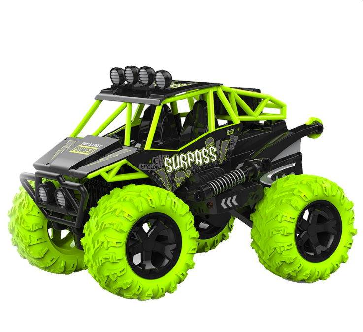 RC Autó SURPASS STUNT Car GREEN 2WD, 360°-os fordulások, LED, hangmodul, DEMO, RTR