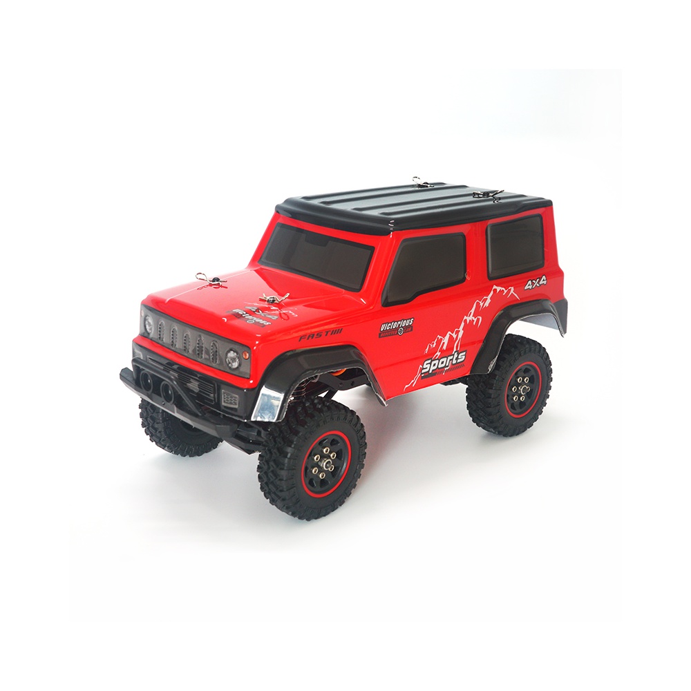 S-idee: RC Autó Crawler 2.4G, 3CH, 1/18, RTR, piros