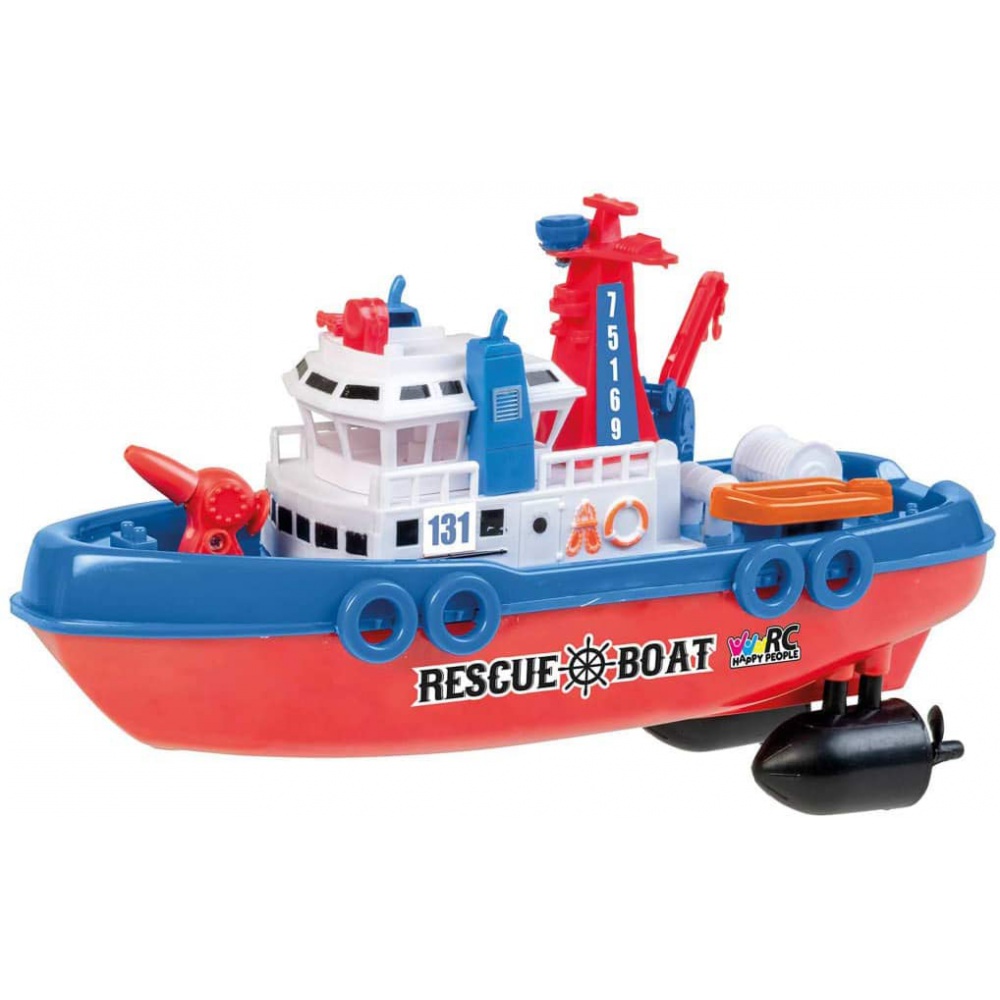 Mentőhajó RESCUE BOAT 131, 27 MHz, teljes RC vezérlés