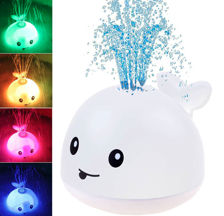 Vízi játék - világító permetező bálna