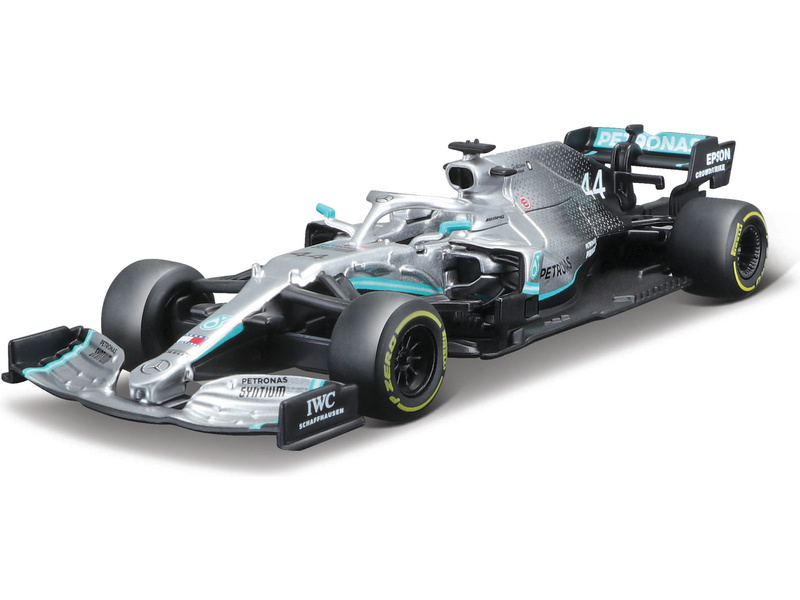 Formula fém modell - Bburago Mercedes AMG F1 W10 EQ Power 1:43 # 44 Hamilton