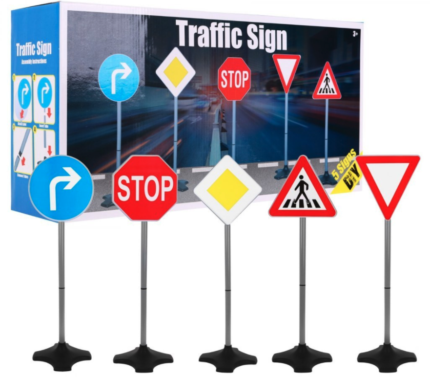 Közlekedési táblák 80 cm, 5db