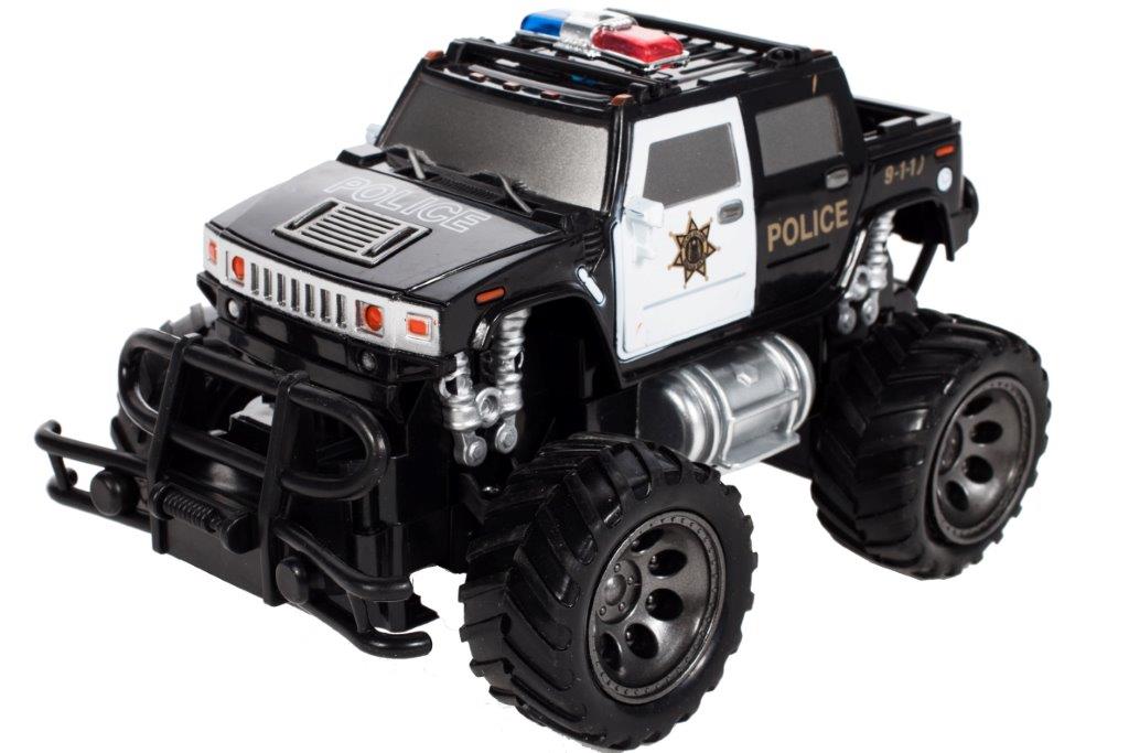 RC FEKETE RENDŐR TÁVIRÁNYÍTÁSÚ OFF-ROAD AUTÓ