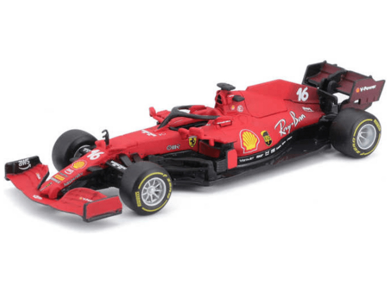 Bburago Ferrari SF21 1:43 #16 Leclerc Formula fém modell