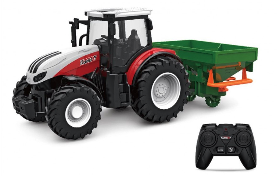 Huina: Mezőgazdasági távvezérlős traktor 1:24 műtrágyaszóróval 2,4 GHz RTR