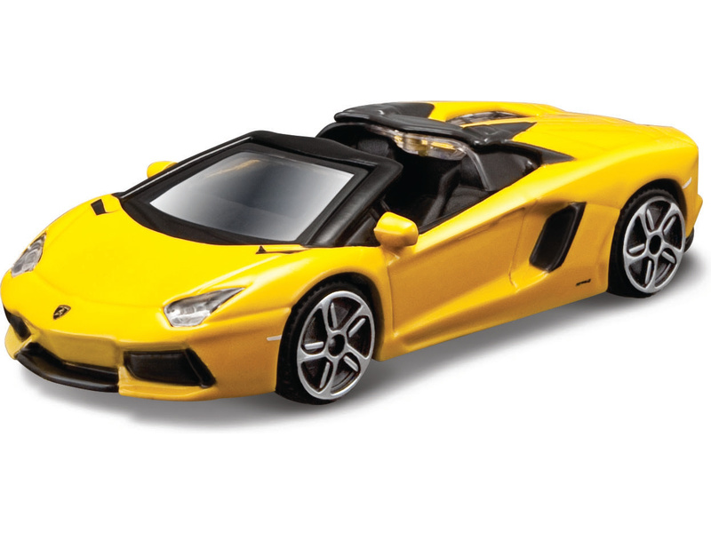 Fém modellautó Bburago Lamborghini Aventador LP 700-4 Roadster 1:43 sárga