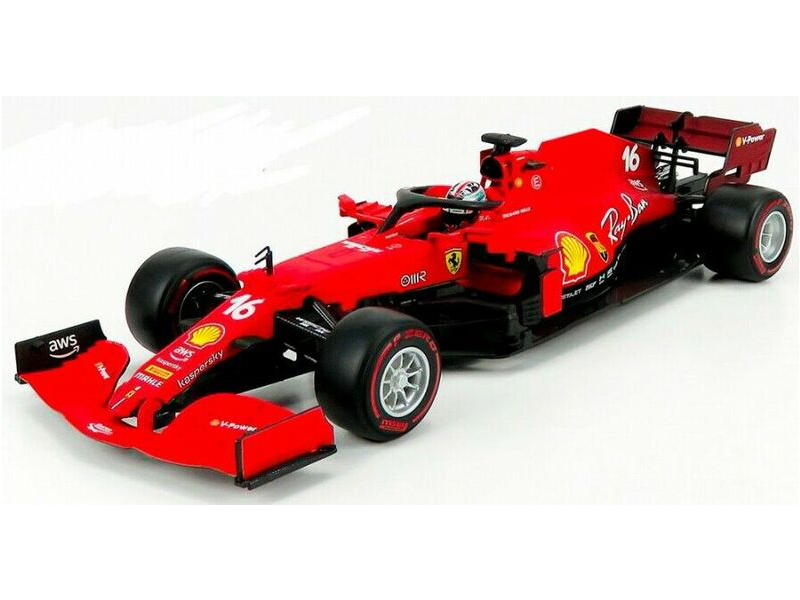 Formula fém modell - Bburago Signature Ferrari SF21 1:43 #16 Leclerc