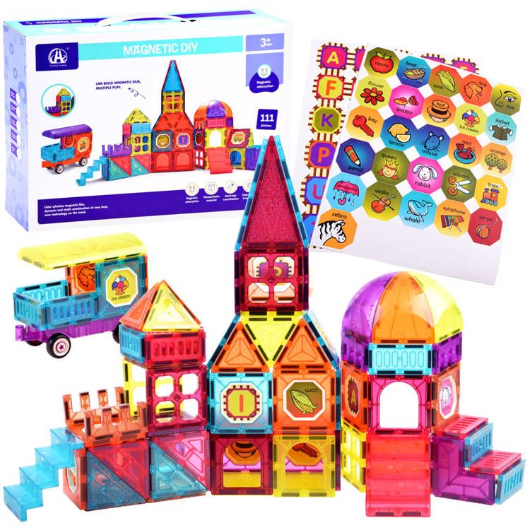 Mágneses blokkok Betűk ábécé 111elem