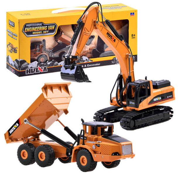 Fém kotró + dömper készlet 2 az 1-ben