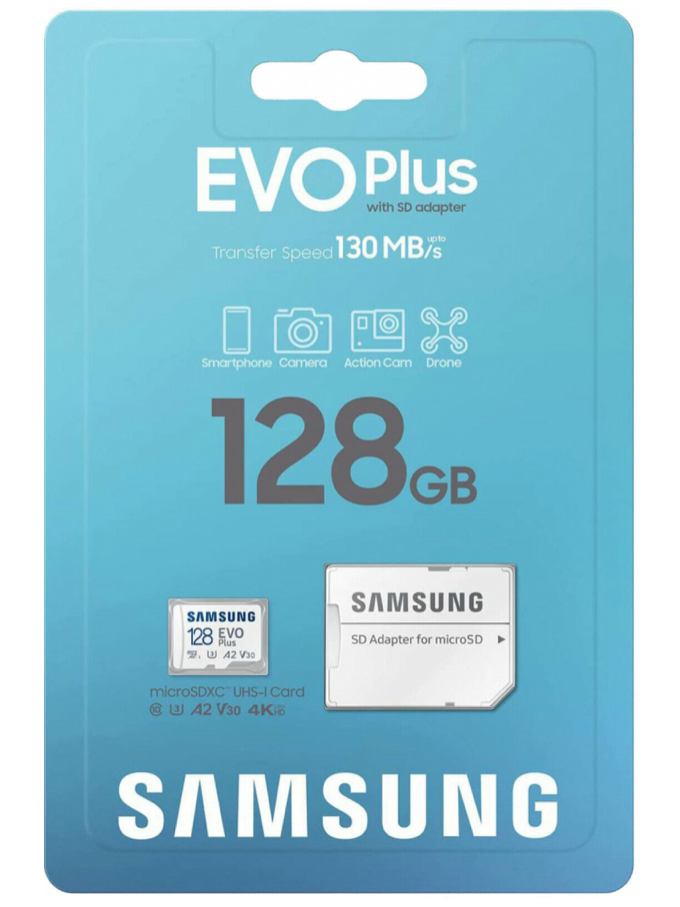 Samsung Micro SDHC kártya 128GB EVO Plus + SD adapter