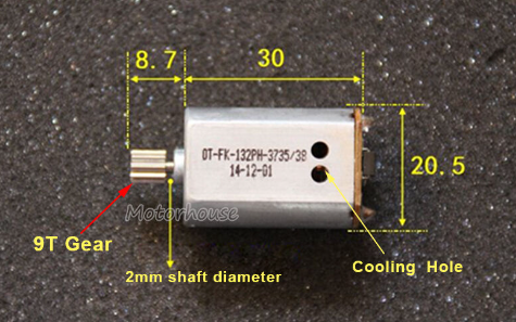 DC nagy sebességű motor 3.7V 17000RPM