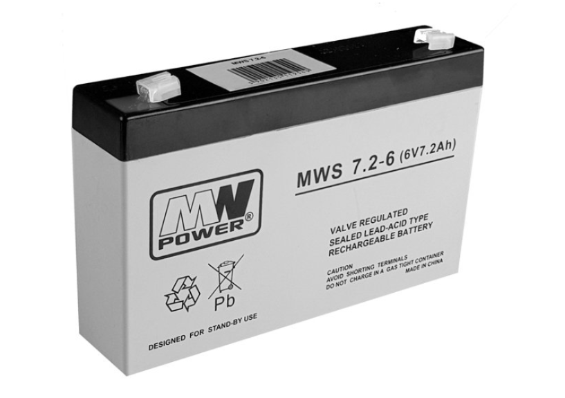 MW POWER AGM: Gél akkumulátor elektromos autókhoz 6V 7,2Ah