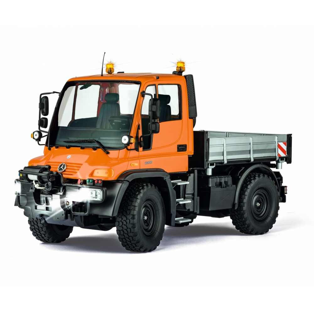 Tamiya-Carson: RC távirányítós autó MB Unimog U300 1:12 narancs