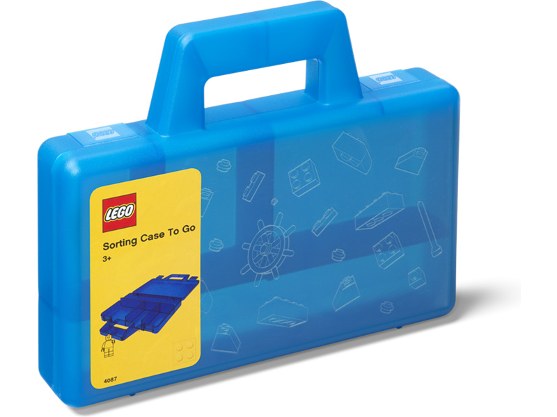 LEGO To Go tárolódoboz rekeszekkel - kék