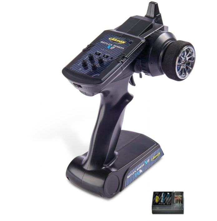 Carson: Modellsport FS Reflex X2 RC pisztoly 2 csatornás vezérlő 2,4 GHz 4 csatornás vevővel 2,4 GHz