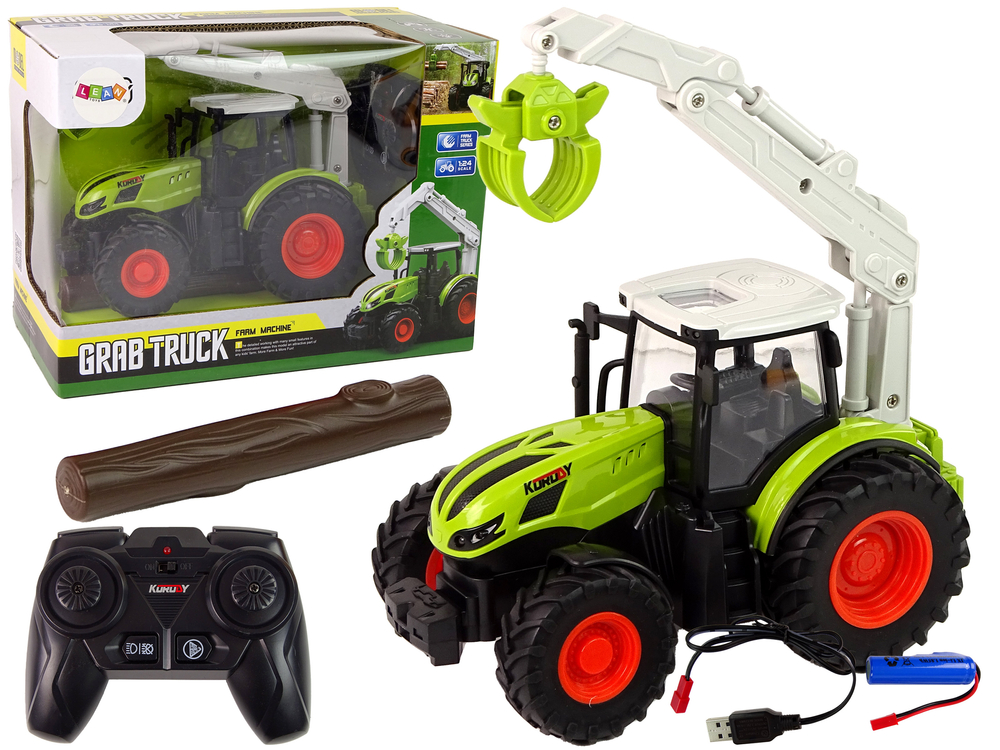 RC Távirányítós traktor 1:24 markolóval