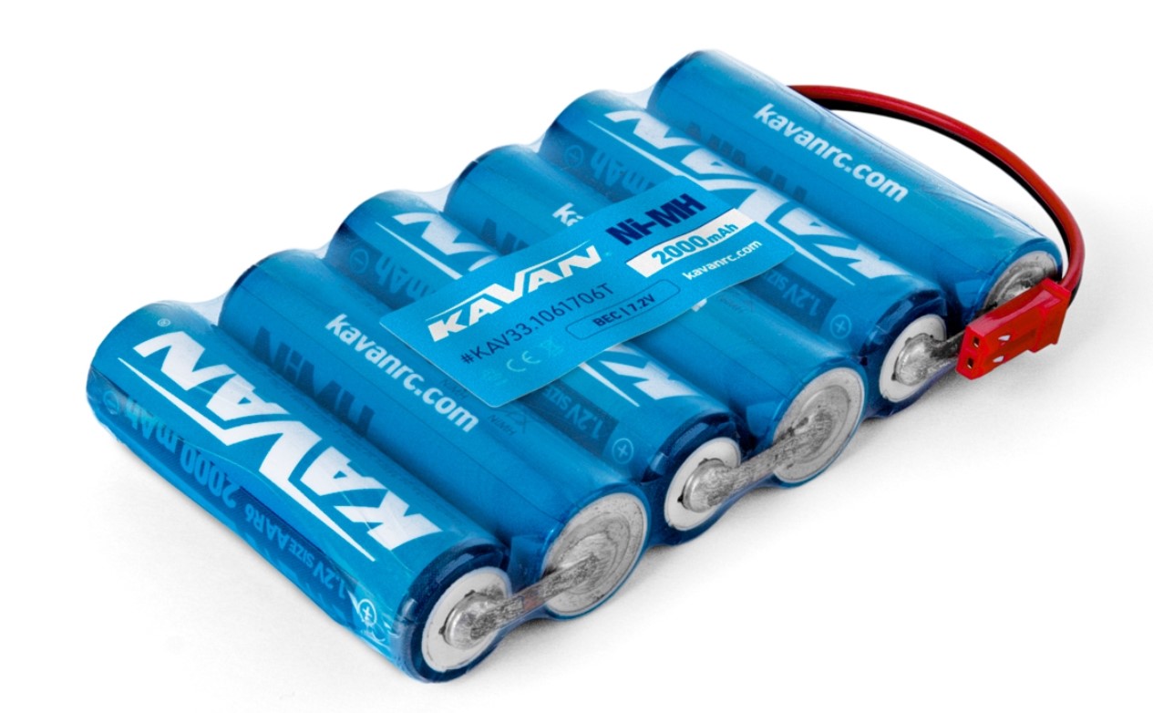 KAVAN: NiMH AA akkumulátor 2000mAh 7.2V BEC csatlakozó