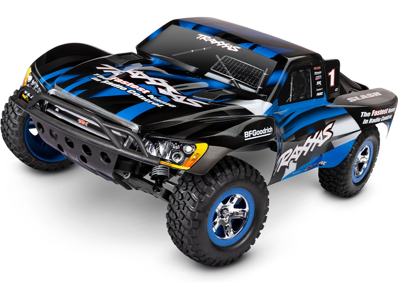 RC autó Traxxas Slash 1:10 RTR, 2WD 48km/h Szín: kék