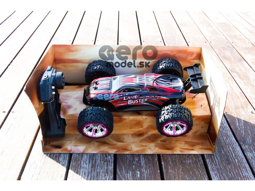 NQD: Land Buster 1:12 RTR erősebb akumulátorral (2,4 GHz adóvevő, 1200mAh akkumulátor) Szín: piros