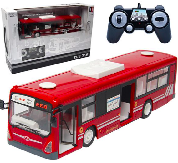 DOUBLE E Játék busz 33cm (E635-003)