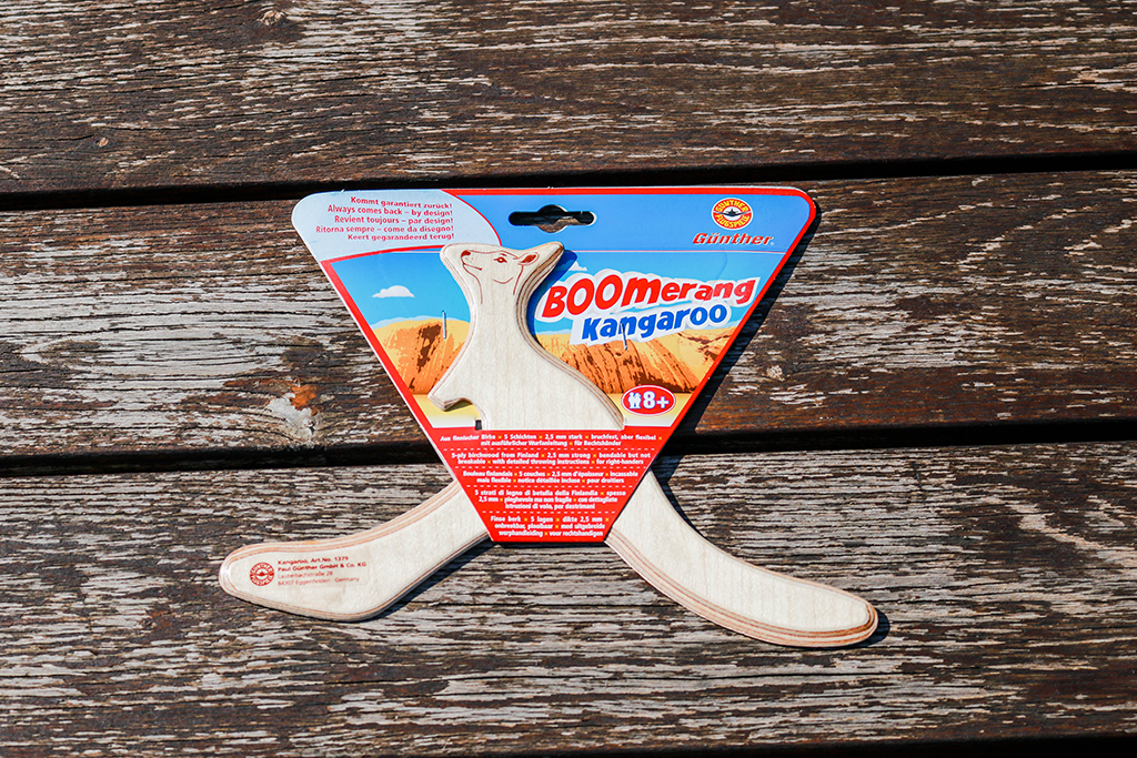 GÜNTHER GMBH & CO Fából készült BUMERÁNG KENGURU