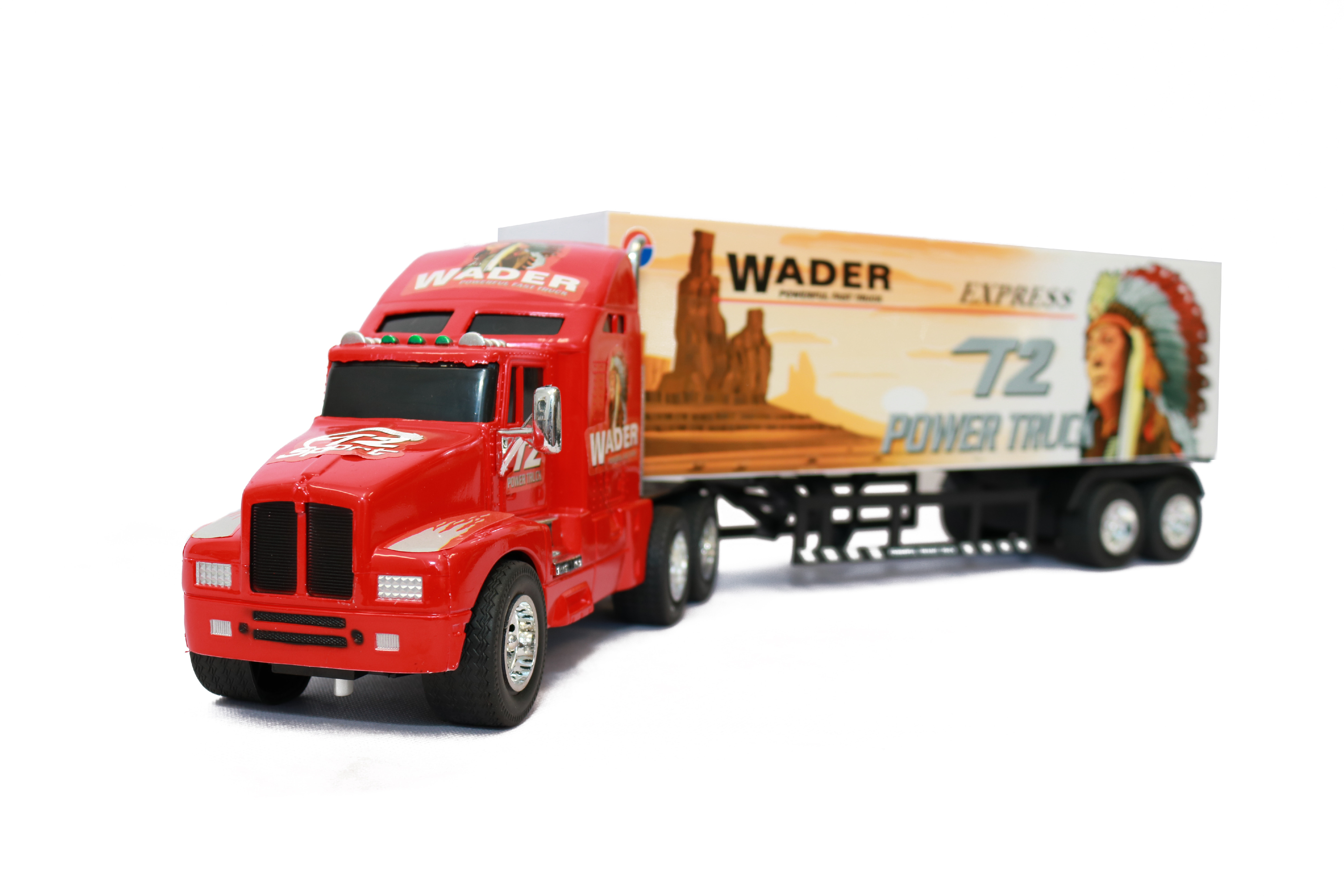 TIR Truck távirányítású autó pótkocsival Szín: piros