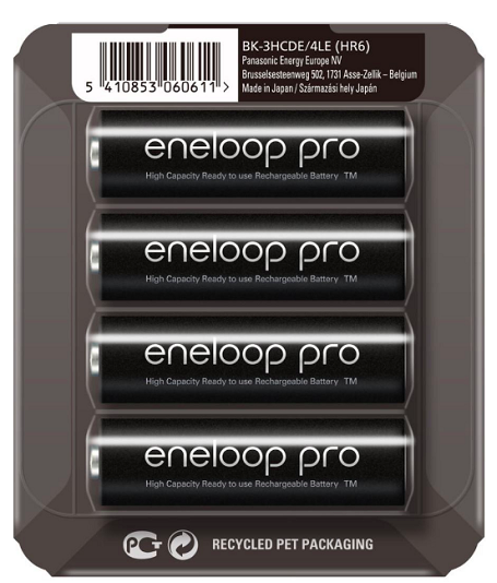 Újratölthető ceruzaelemek Panasonic AA 1.2V 2500mAh Eneloop Pro 4 db