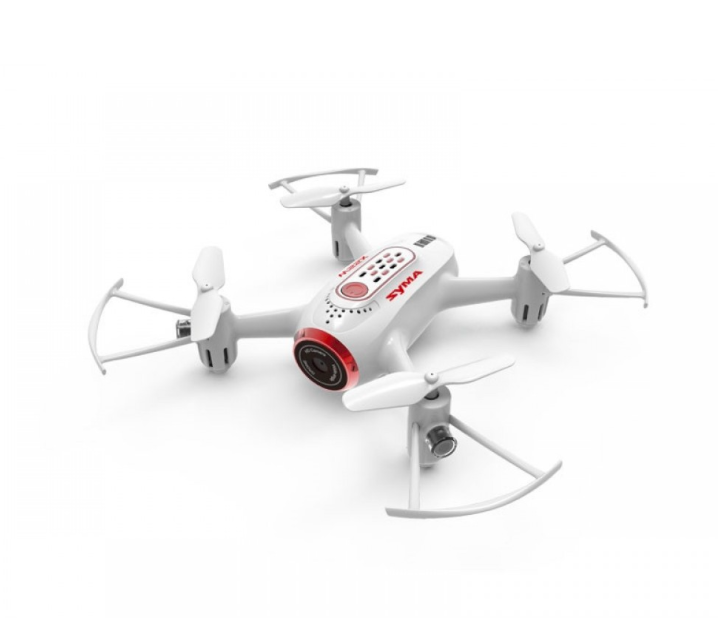 Syma: Syma X22SW (D350WH, FPV WiFi kamera, 2,4 GHz, gyroskop, automatické spustenie, vznášanie, dosah až 25 m, 17,6 cm) - červená Szín: fehér