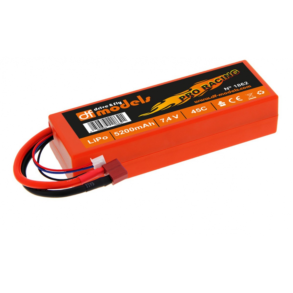 Akkumulátor LiPo 7,4 V 5200mAh Pro Racing T-dean