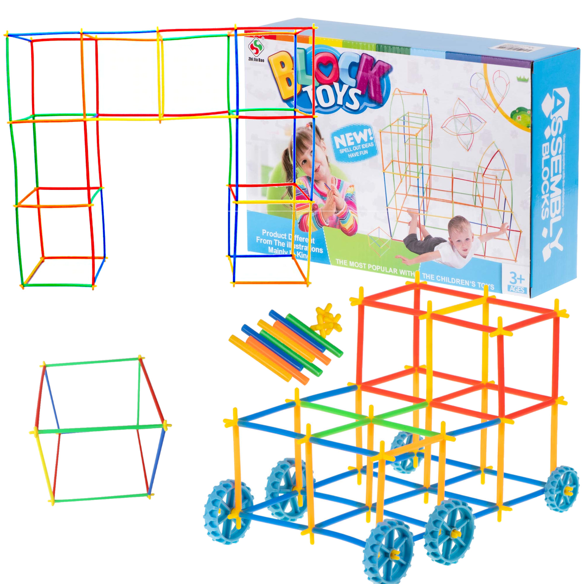 Szívószál építő készlet - 640 db