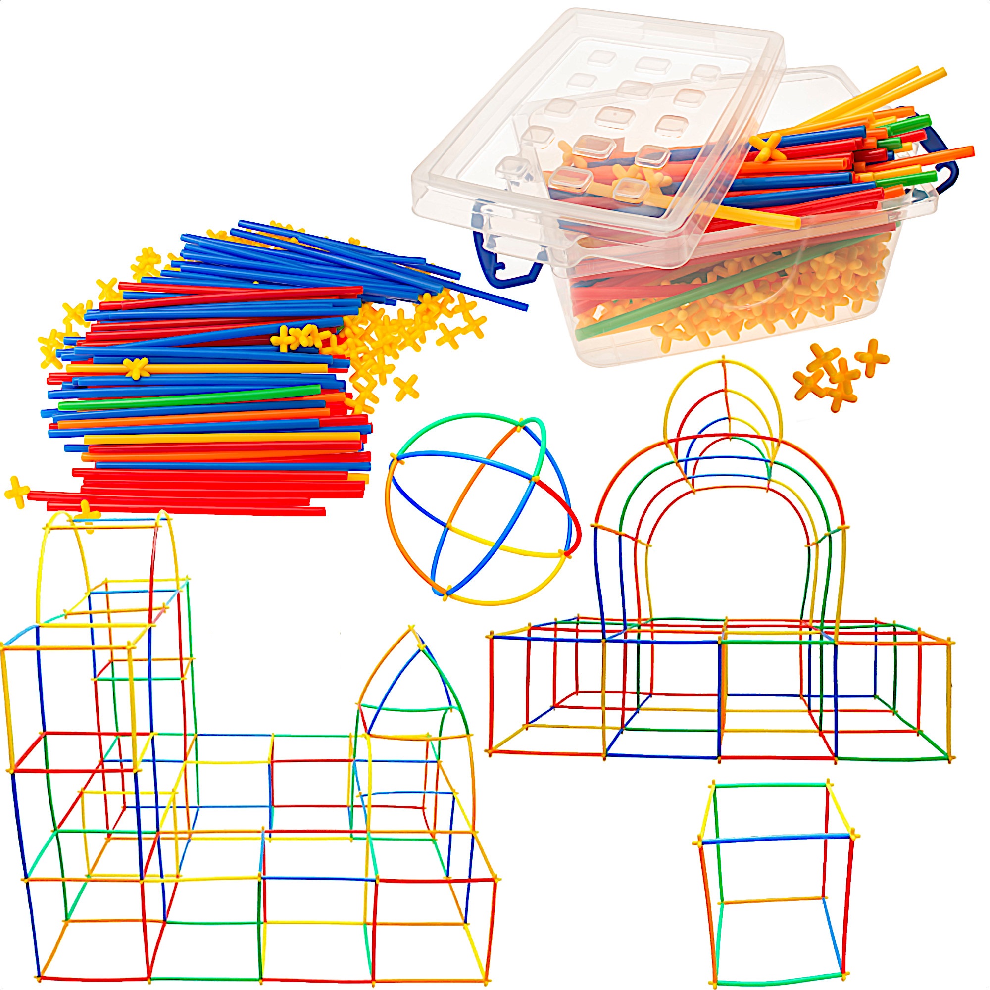 Szívószál építő készlet - 700 db