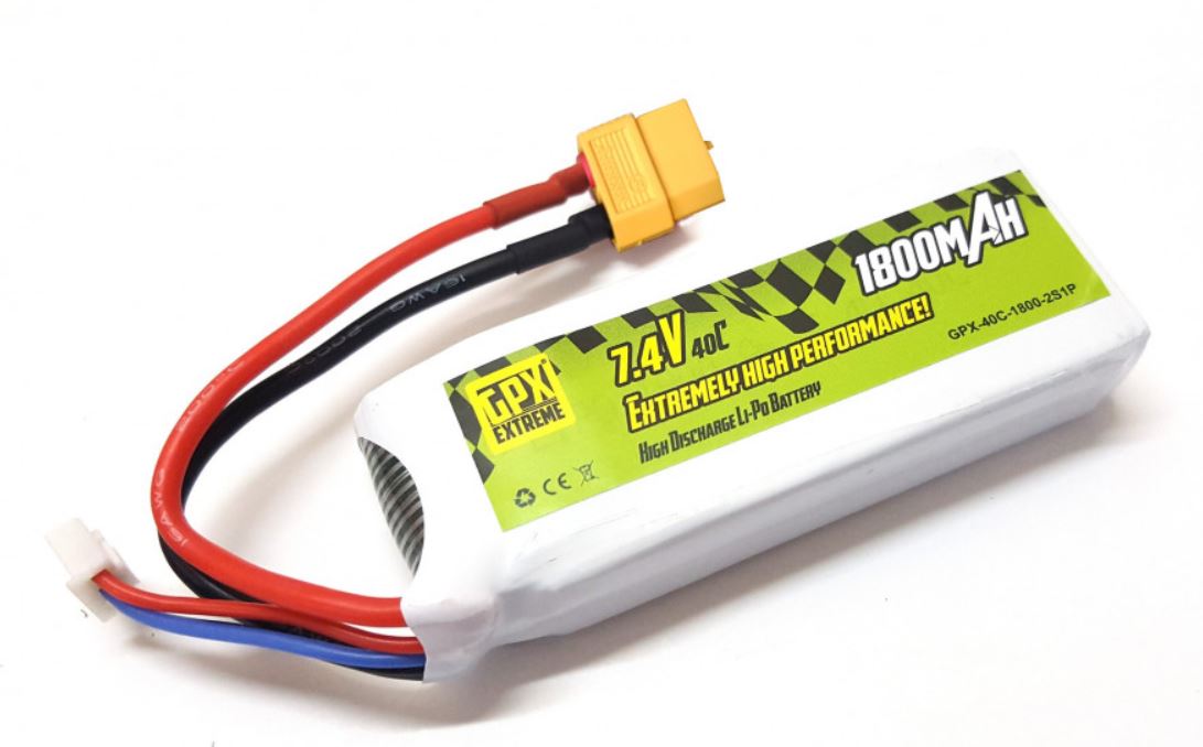 GPX Extreme: 1800mAh 7.4V 40C 2S1P