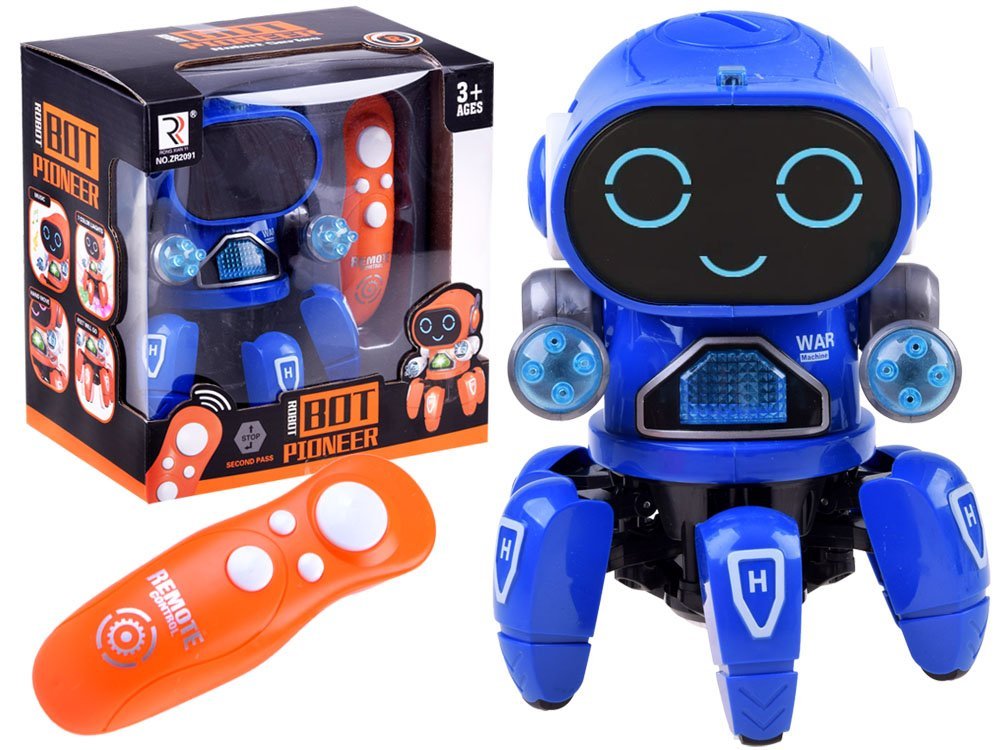 RC ROBOT távirányítóval, tánc a zenei fény Szín: kék