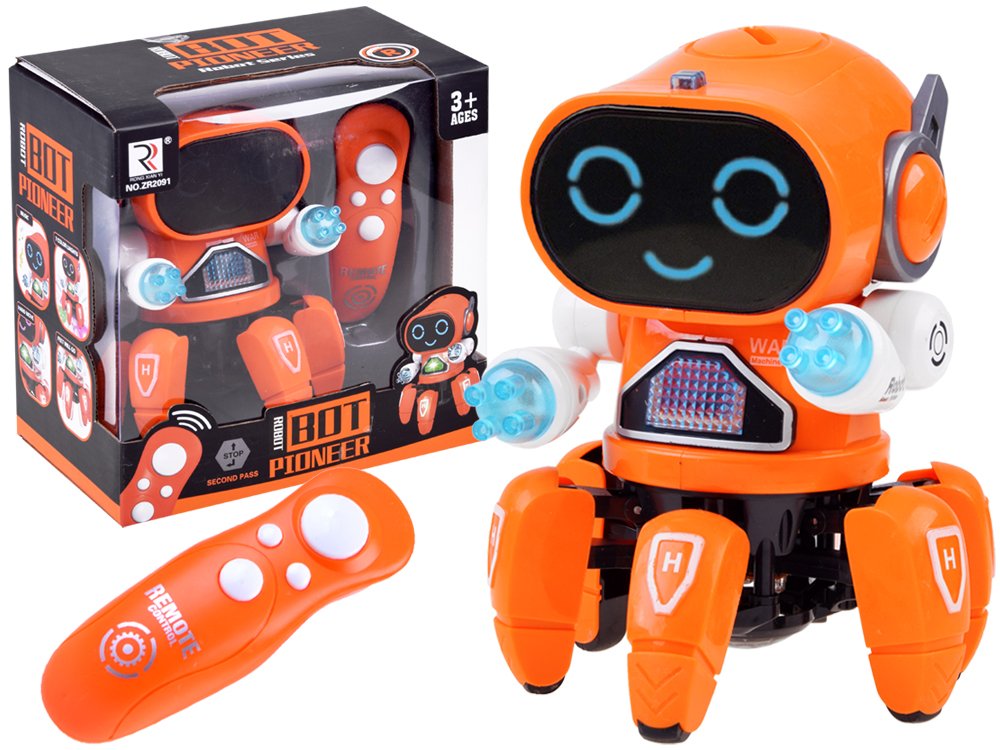 RC ROBOT távirányítóval, tánc a zenei fény Szín: narancs