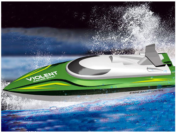 NQD: Motorcsónak RTR, 30 km / h sebességgel, 2,4 GHz