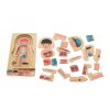 Fából készült Montessori puzzle testrészek - fiú