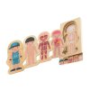 Fából készült Montessori puzzle testrészek - fiú