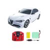 Siva Alfa Romeo Giulia Quadrifoglio,licencelt modell 1:24, LED, RTR, fehér