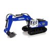 Huina: RC kék Caterpillar távirányítós lánctalpas kotrógép fém fülkével