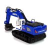 Huina: RC kék Caterpillar távirányítós lánctalpas kotrógép fém fülkével