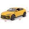 Fém autómodell Bburago Plus Lamborghini Urus 1:18 sárga