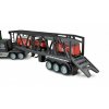 Teherautó autószállítóval 2WD, 1:16, gazdag kiegészítőkkel, lámpával, radarral, 3 autóval, RTR