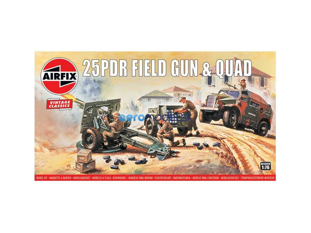 Airfix Štvorkolka a 25lb poľné delo (1:76) (Vintage)